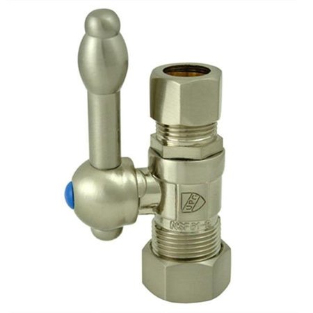 KINGSTON BRASS Kingston Brass CC44458KL Straight Stop With .62 in. OD Compression x .5 in. OD Compression CC44458KL